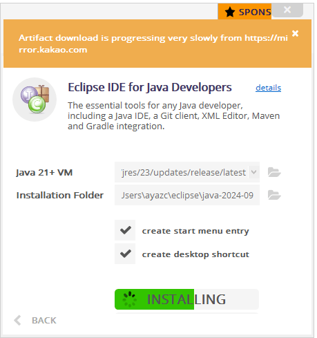 eclipse mar java install