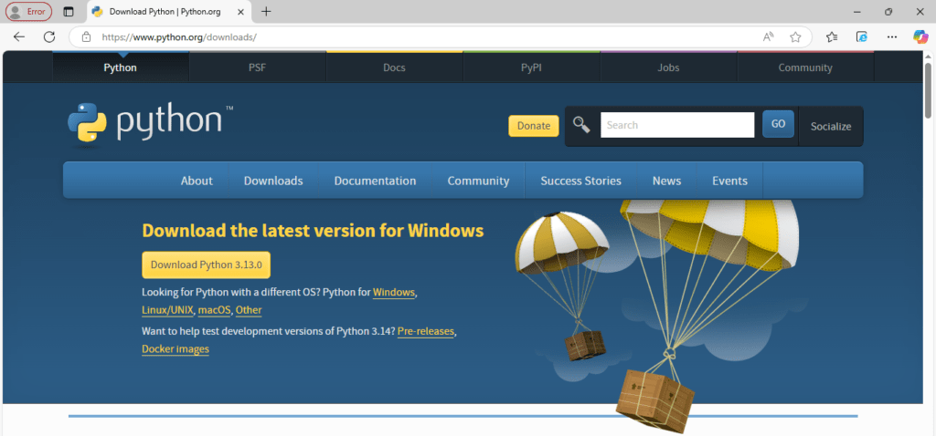 Python Download and Install 2 python org downloads