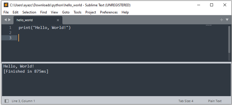 subT platt package ins py code save build run output