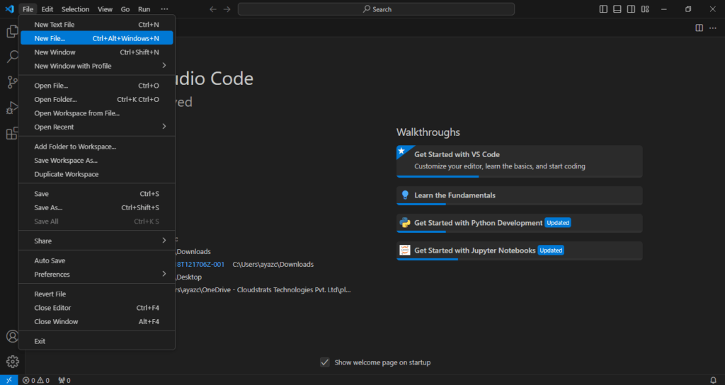 vs code ext file