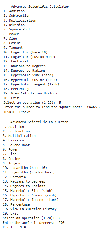 Advanced Scientific Calculator Project with Python 1 Advanced Scientific Calculator Project with Python 01