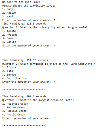 Quiz Game Application 1 Quiz Game Application by python e1734757420494
