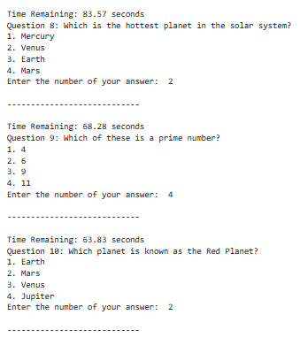 Quiz Game Application 3 Quiz Game Application by python03